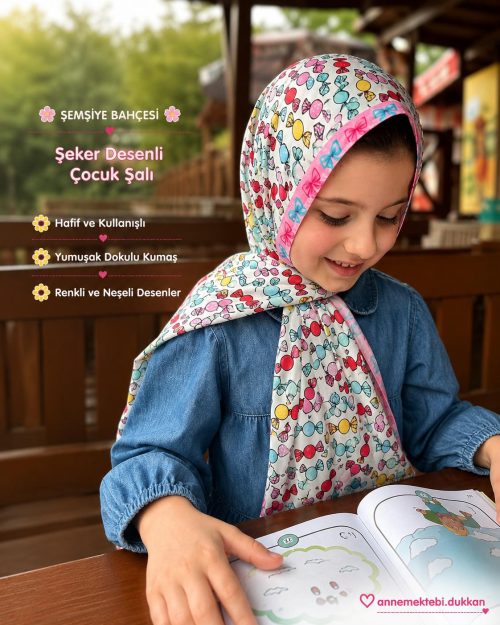 Şeker Desenli-Çocuk Şalı