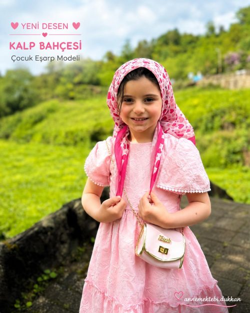 kalp bahçesi çocuk eşarbı