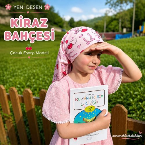 kiraz bahçesi çocuk eşarbı